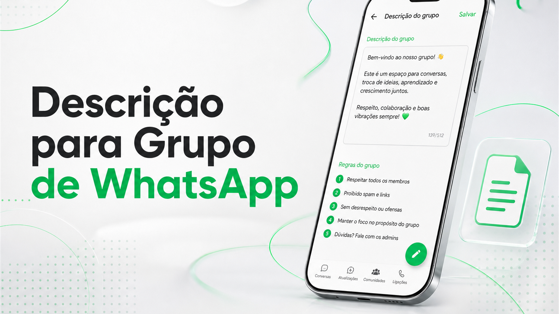 Descrição Para Grupo de Discord